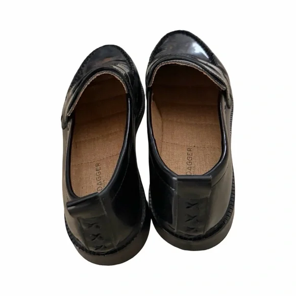 KELSI DAGGER Brooklyn Lens Black Patent Leather Loafer Sz 8W - Picture 3 of 7